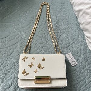 ALDO Dalsby Purse - White and Gold Butterfly Accent Women's Bag